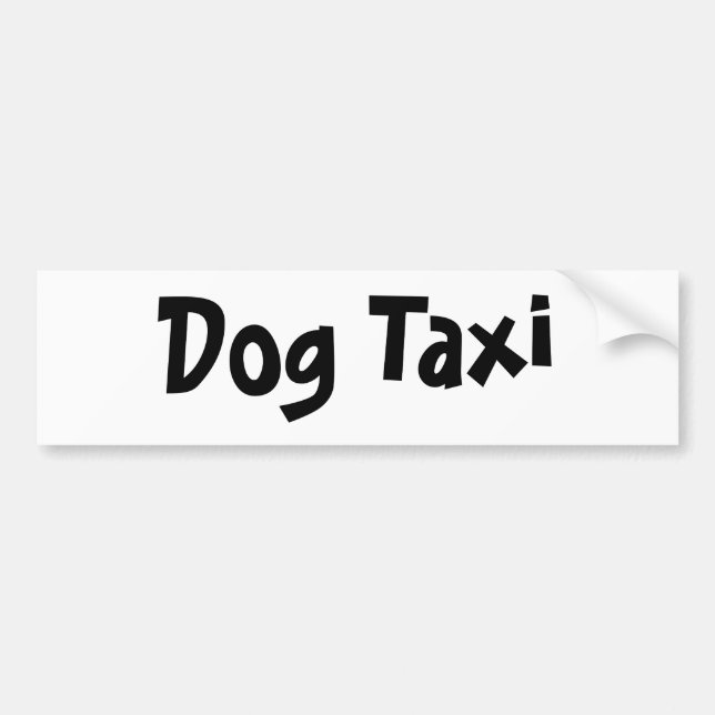 Autocollant De Voiture Taxi de chien (Devant)