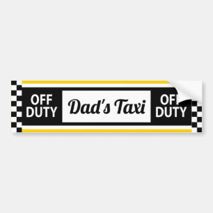 Autocollant De Voiture Taxi de papa amusant New York Yellow Cab