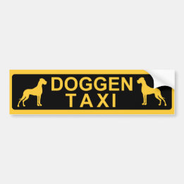 Autocollant De Voiture Taxi Doggen