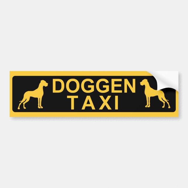 Autocollant De Voiture Taxi Doggen (Devant)