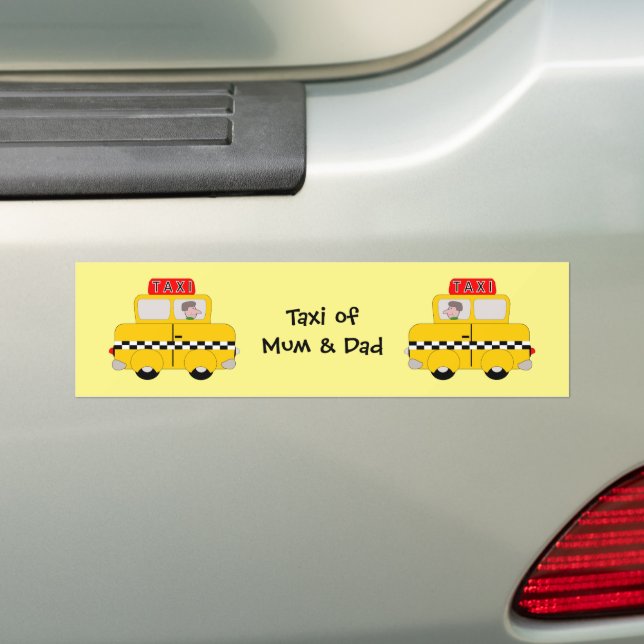 Autocollant De Voiture Taxi jaune (En voiture)