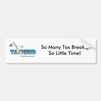 Autocollant De Voiture TaxNerd Bumpersticker