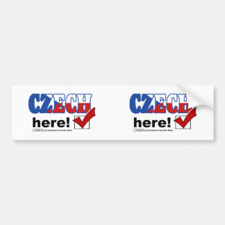 Autocollant De Voiture Tchèque ici (léger)