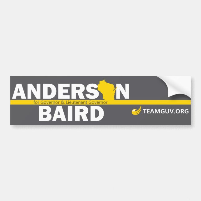 Autocollant De Voiture TeamGuv - adhésif pour pare-chocs d'Anderson/Baird (Devant)