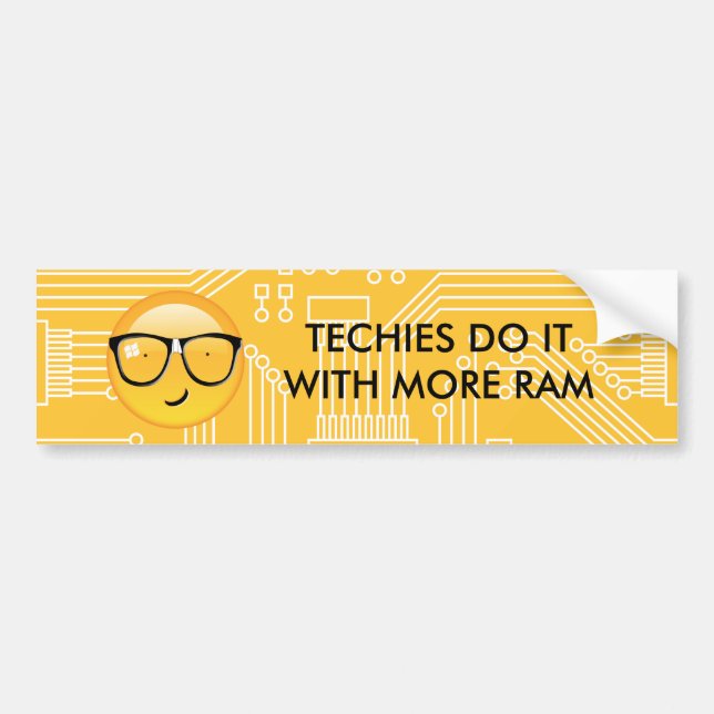 Autocollant De Voiture Techie totale Emoji ID229 (Devant)