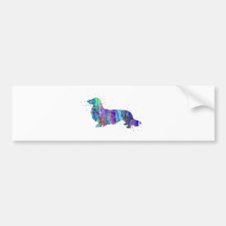 Autocollant De Voiture Teckel, copie d'aquarelle de chien de teckel,