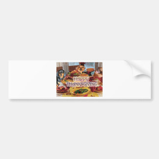 Autocollant De Voiture Teckels de thanksgiving