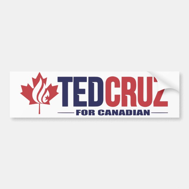 Autocollant De Voiture Ted Cruz pour le Canadien (Devant)