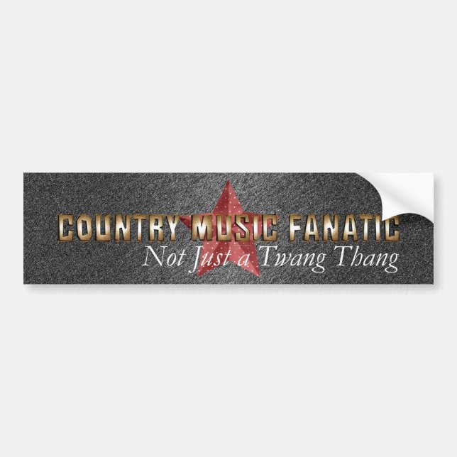 Autocollant De Voiture TEE Country Music Fanatic (Devant)