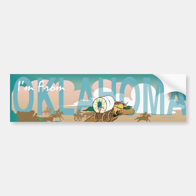 Autocollant De Voiture TEE I'm From Oklahoma (Devant)
