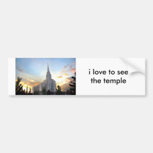 Autocollant De Voiture Temple LDS mormon Oquirh Mountain Utah