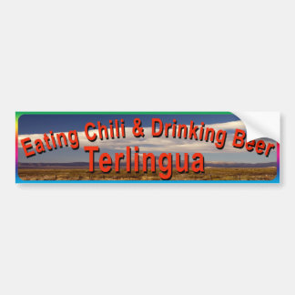 Autocollant De Voiture Terlingua mangeant le Chili