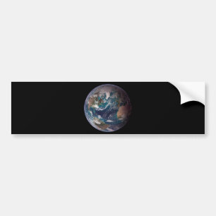 Autocollant De Voiture Terre de marbre bleu (hémisphère occidental)