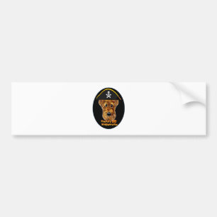 AUTOCOLLANT DE VOITURE TERRIER AIREDALE