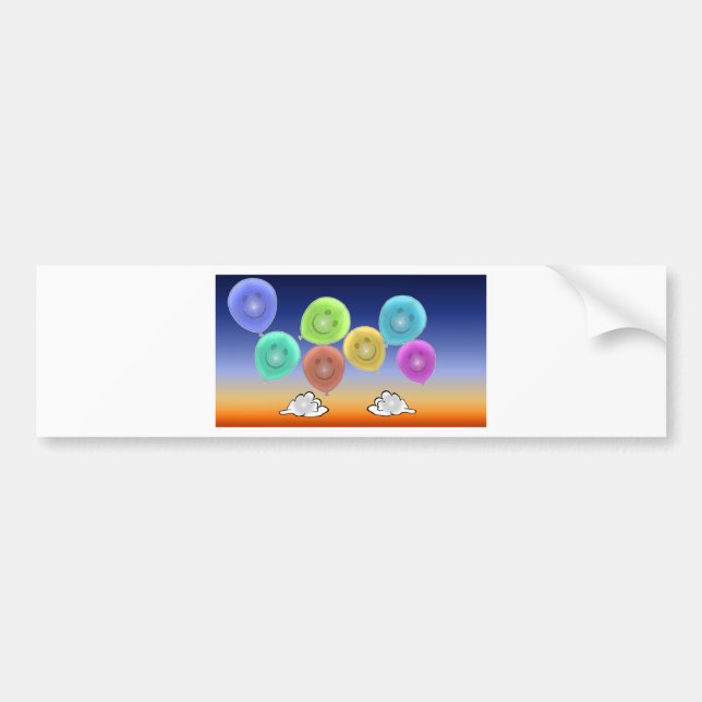 Autocollant De Voiture Têtes de ballon (Devant)