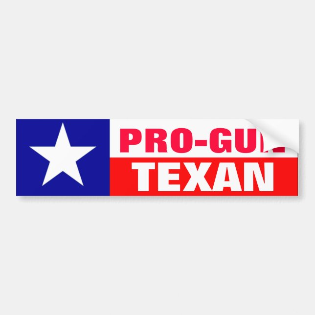 Autocollant De Voiture Texan de Pro-Arme à feu (Devant)