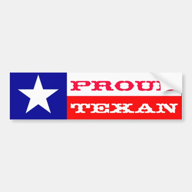 Autocollant De Voiture Texan fier (Devant)