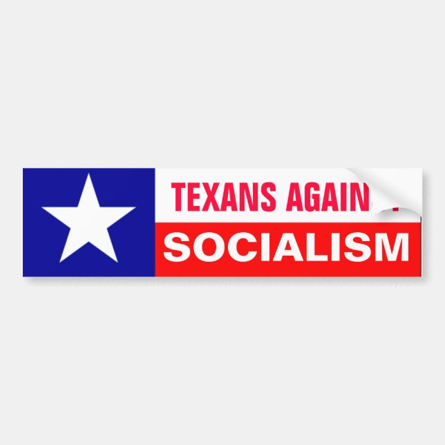 Autocollant De Voiture Texans d'Anti-Socialisme (Devant)