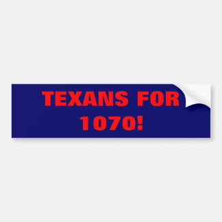AUTOCOLLANT DE VOITURE TEXANS POUR 1070 !