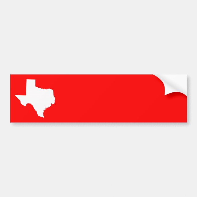 Autocollant De Voiture Texas rouge et blanc (Devant)
