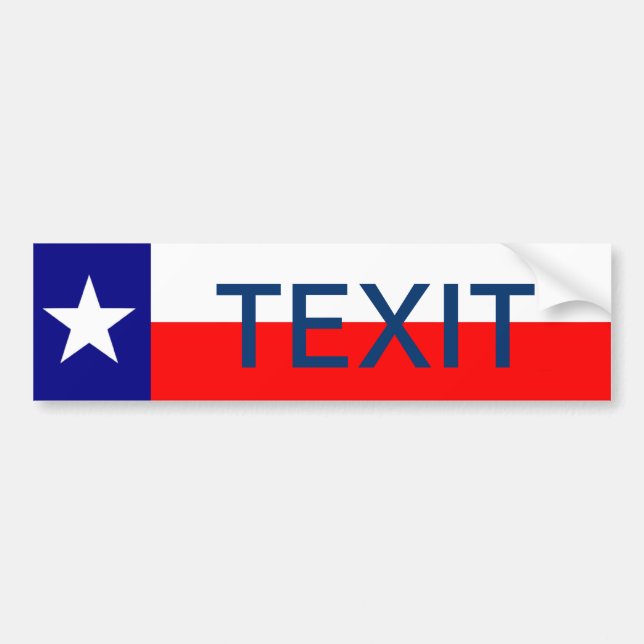 Autocollant De Voiture TEXIT Texas Quitter L'Union Secede République (Devant)