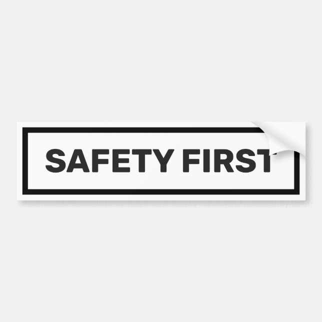 Autocollant De Voiture Texte d'avertissement de sécurité du premier lecte (Devant)