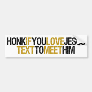 Autocollant De Voiture Texte Jésus de cornement