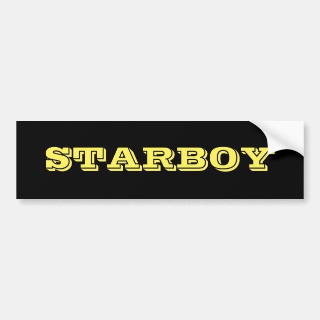 Autocollant De Voiture Texte personnalisable de STARBOY sur un arrière - (Devant)
