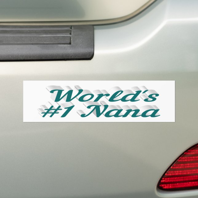 Autocollant De Voiture Texte vert Nana (En voiture)
