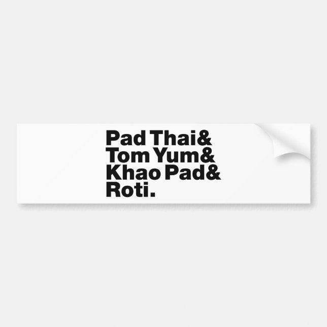 Autocollant De Voiture Thai Street Food (Devant)