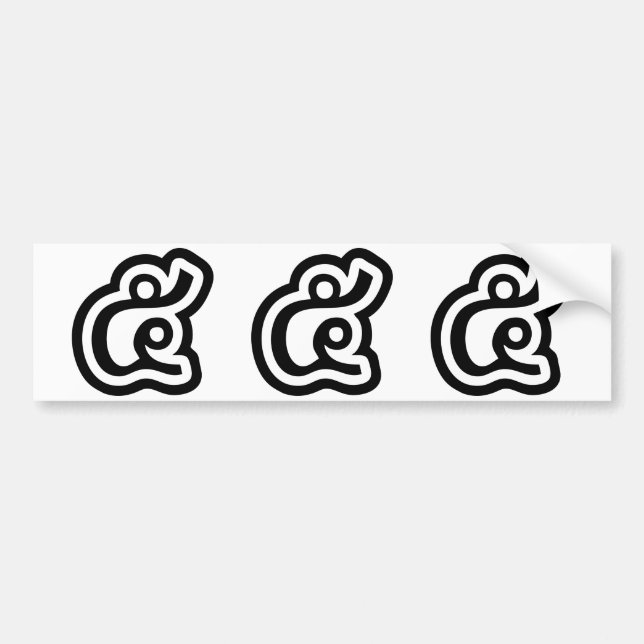 Autocollant De Voiture Thaïlande Numéro 5 / Cinq / ๕ (Haa/Ha) Script Thaï (Devant)