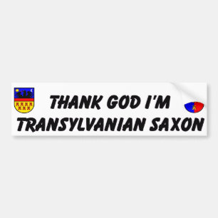 Autocollant De Voiture Thank God I'm Transylvanian Saxon