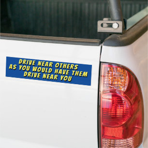 Autocollant De Voiture The Golden Rule of Driving Bumper Sticker