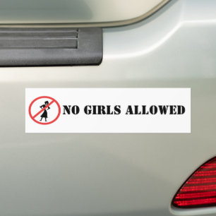 Autocollant De Voiture The no symbol pictogram No Girls Allowed