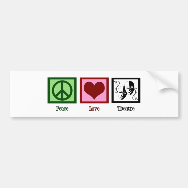 Autocollant De Voiture Théâtre d'amour de paix (Devant)