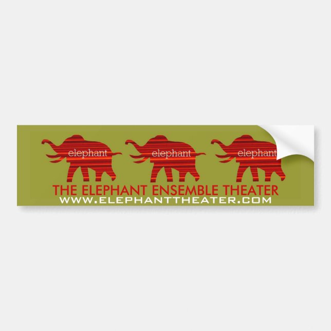 AUTOCOLLANT DE VOITURE THÉÂTRE D'ÉLÉPHANT (Devant)