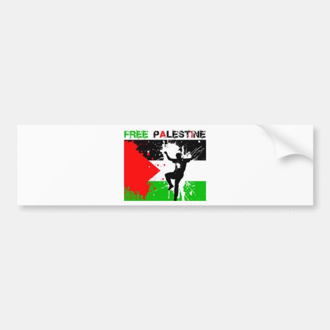 AUTOCOLLANT DE VOITURE THÈME LIBRE DE LA PALESTINE (Devant)