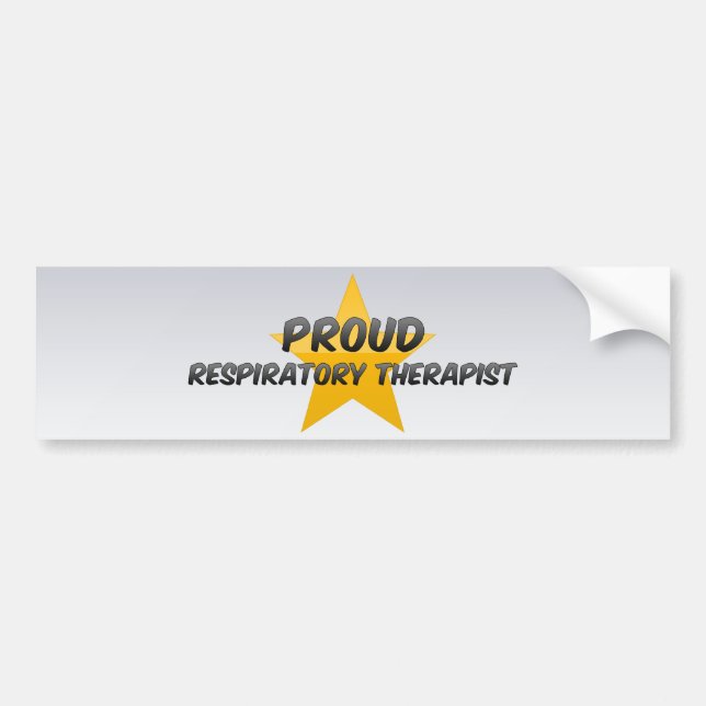 Autocollant De Voiture Thérapeute respiratoire fier (Devant)