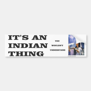 AUTOCOLLANT DE VOITURE THING-BUMPER INDIEN