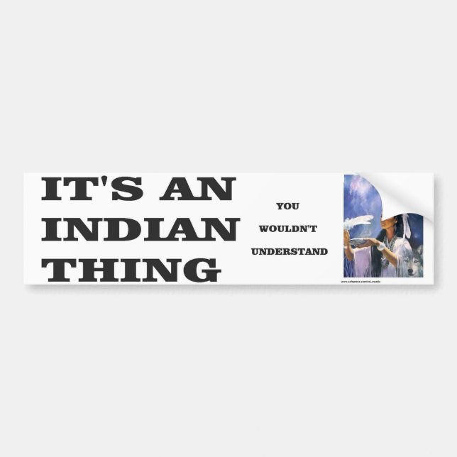 AUTOCOLLANT DE VOITURE THING-BUMPER INDIEN (Devant)