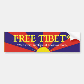 AUTOCOLLANT DE VOITURE TIBET* LIBRE