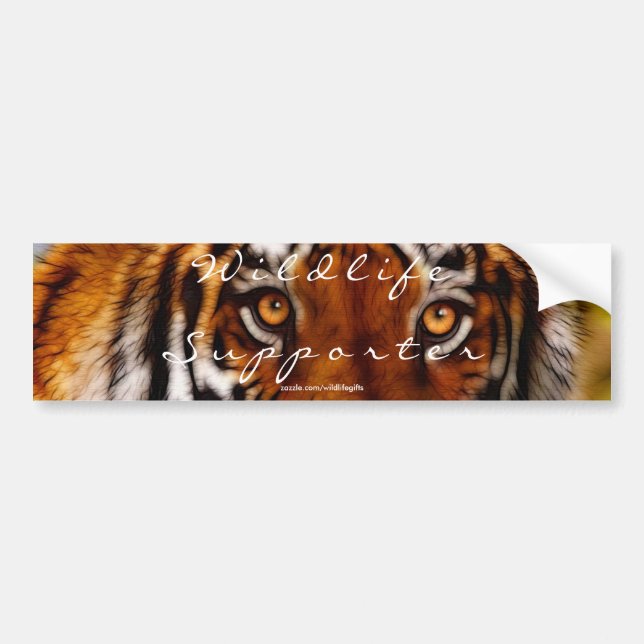 Autocollant De Voiture TIGER EYES Wildlife Supporter Bumper sticker (Devant)
