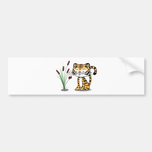 Autocollant De Voiture Tigre et une coccinelle (Devant)