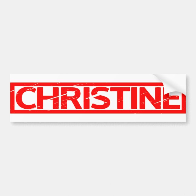 Autocollant De Voiture Timbre de Christine (Devant)