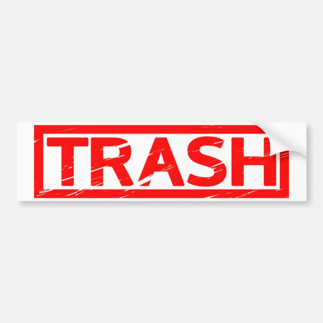 Autocollant De Voiture Timbre de déchets (Devant)