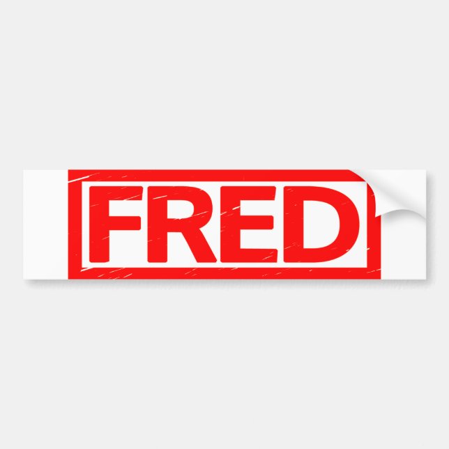 Autocollant De Voiture Timbre de Fred (Devant)