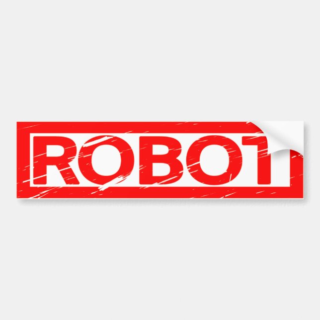 Autocollant De Voiture Timbre de robot (Devant)