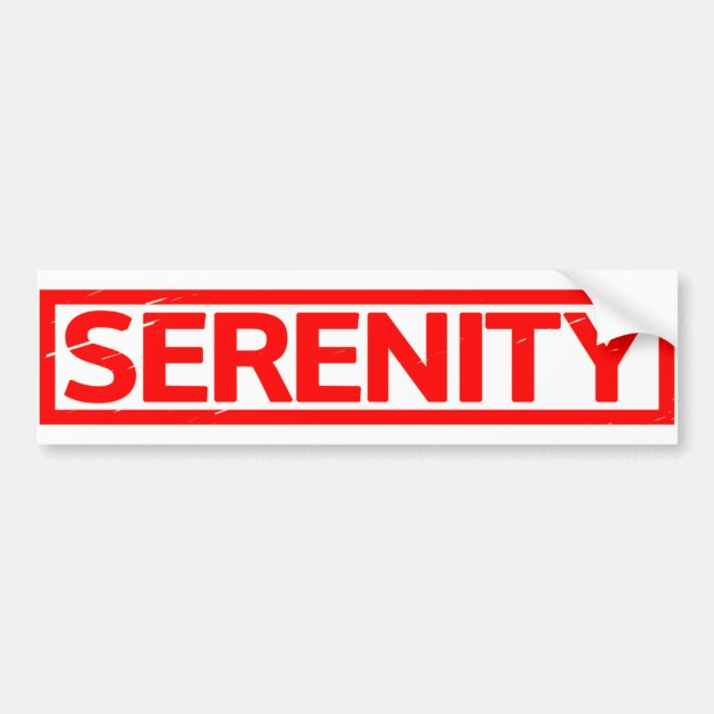Autocollant De Voiture Timbre de sérénité (Devant)