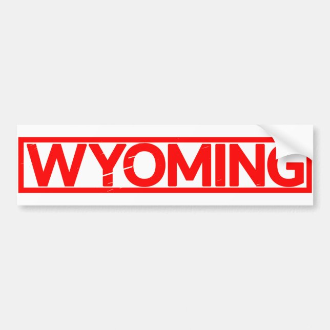 Autocollant De Voiture Timbre du Wyoming (Devant)
