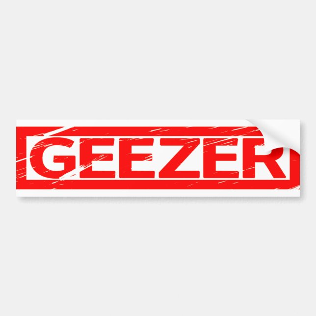 Autocollant De Voiture Timbre Geezer (Devant)